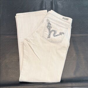Citizens of Humanity Light Gray Embroidered Pocket Jeans
